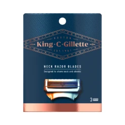 King C. Gillette Neck Razor for Sensitive Areas - Handle + 4 Blades -On Trend Beauty OTB 4052.alt 2