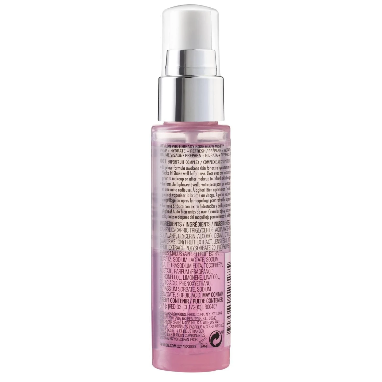 Revlon PhotoReady Rose Glow Mist Prep+Hydrate+Refresh 36mL - Rose Glow 5 Revlon PhotoReady Rose Glow Mist Prep+Hydrate+Refresh 36mL - Rose Glow - Image 3