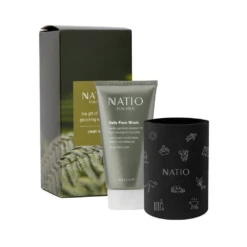 Natio For Men Clean Start Gift Set with Daily Face Wash & Drink Holder