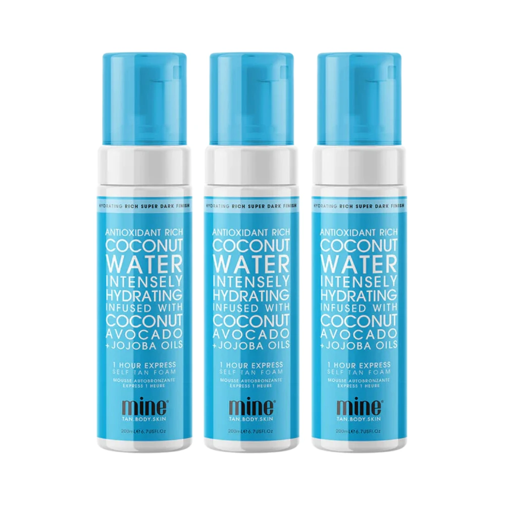 MineTan Coconut Water Self Tan Foam 200mL (3-Pack Bundle) 3 MineTan Coconut Water Self Tan Foam 200mL (3-Pack Bundle)