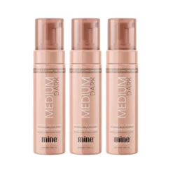 MineTan Medium Dark Self Tan Foam 200mL - Triple Action Glow (3 Pack)