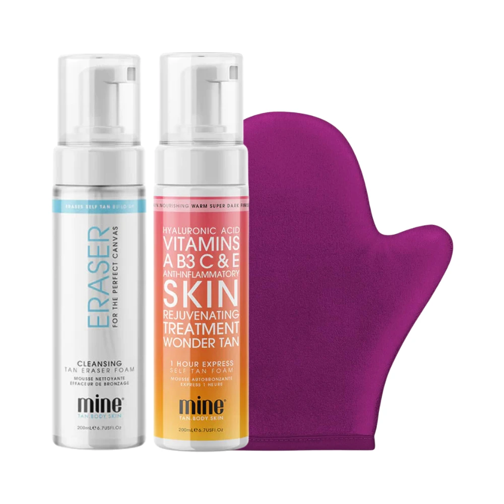 MineTan Wonder Tan Self Tan Bundle with Eraser & Applicator Mitt 3 MineTan Wonder Tan Self Tan Bundle with Eraser & Applicator Mitt