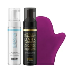 MineTan Absolute Self Tan Foam, Tan Eraser & Applicator Mitt Bundle