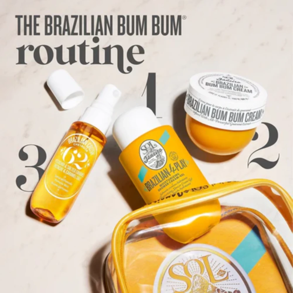 Sol De Janeiro Bum Bum Jet Set: 3-Piece Iconic Body Care Travel Kit 5 Sol De Janeiro Bum Bum Jet Set: 3-Piece Iconic Body Care Travel Kit - Image 3
