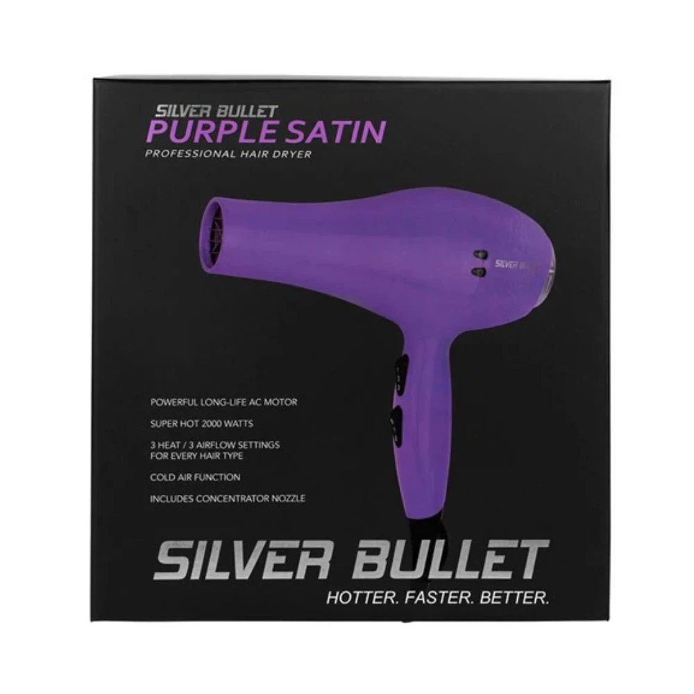 Silver Bullet Satin Hair Dryer - Purple 4 Silver Bullet Satin Hair Dryer - Purple - Image 2