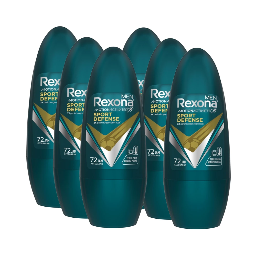 Rexona Men Sport Defense Deodorant Roll On 45mL - Bulk 6-Pack 3 Rexona Men Sport Defense Deodorant Roll On 45mL - Bulk 6-Pack