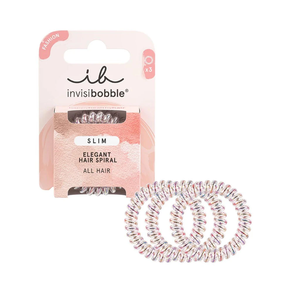 Invisibobble® Invisibobble Slim Elegant Spiral Traceless Hair Ties 3Pk - Vanity Fairy 3 Invisibobble® Invisibobble Slim Elegant Spiral Traceless Hair Ties 3Pk - Vanity Fairy