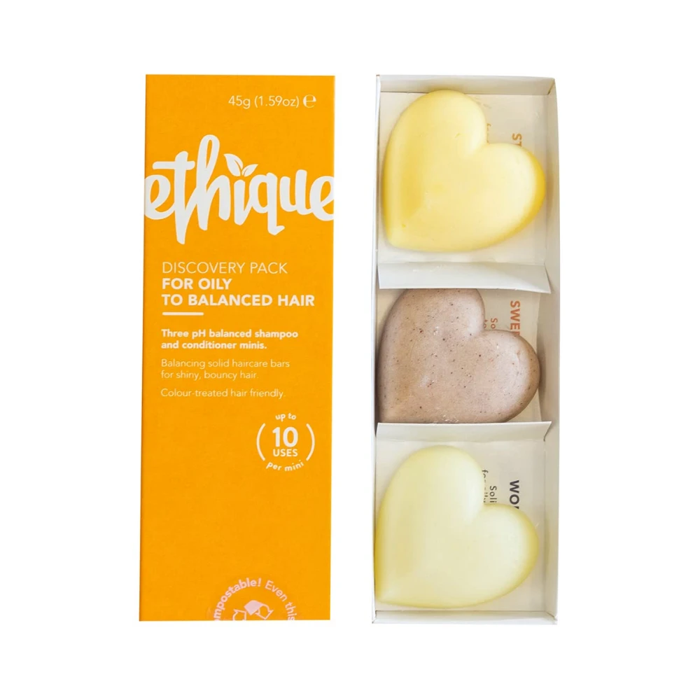 Ethique Discovery Minis 3 Pack - For Oily To Balanced 45g 3 Ethique Discovery Minis 3 Pack - For Oily To Balanced 45g