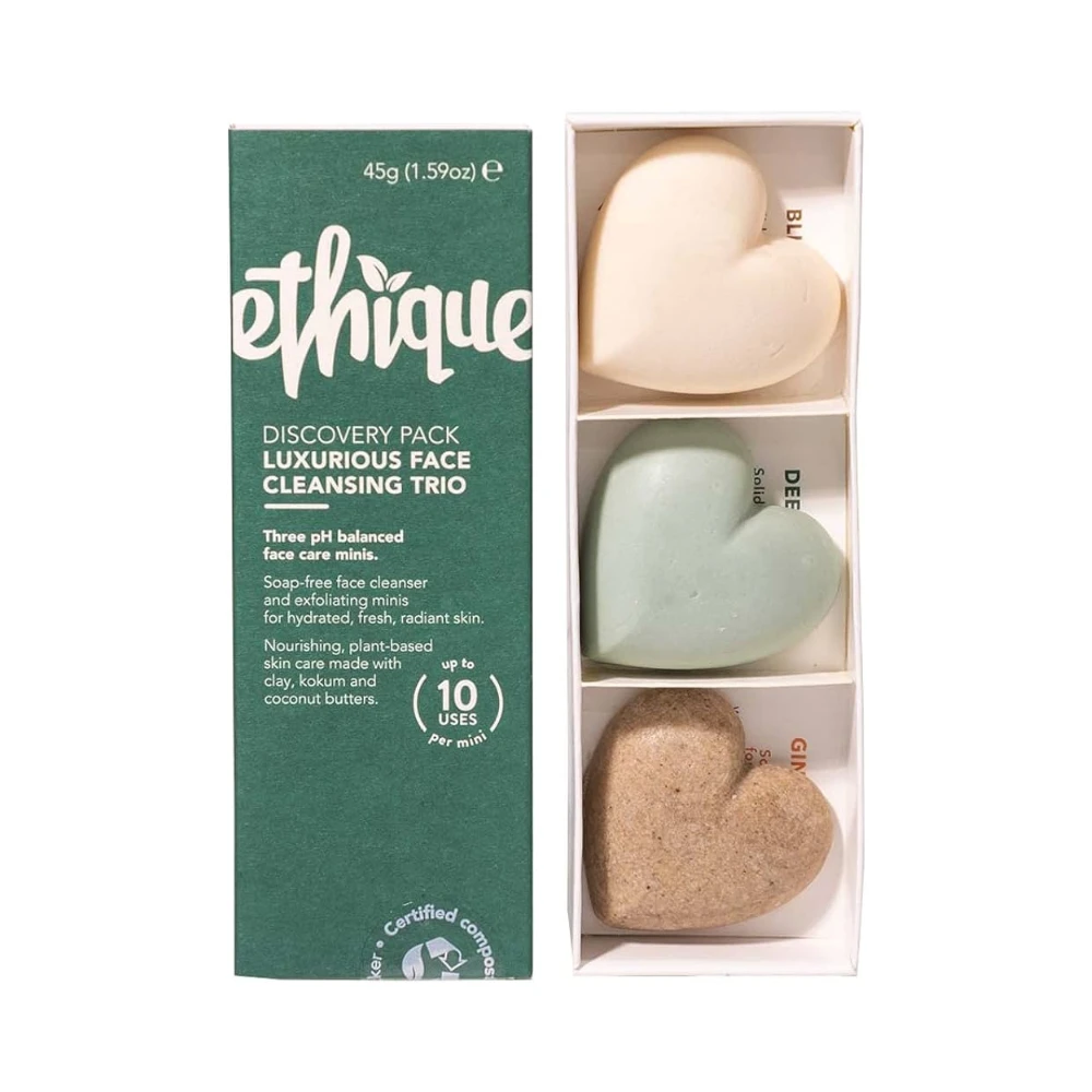 Ethique Discovery Minis 3 Pack - Luxurious Face Cleansing 45g 3 Ethique Discovery Minis 3 Pack - Luxurious Face Cleansing 45g