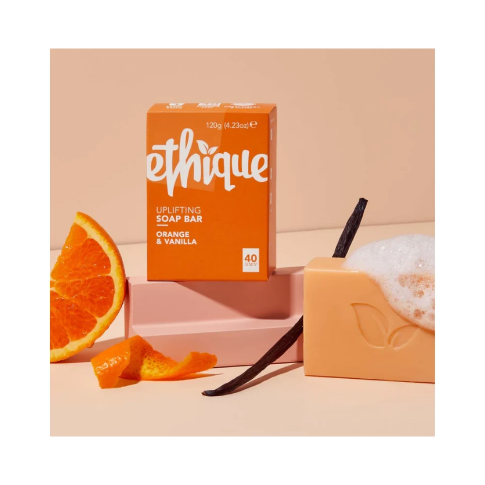 Ethique Uplifting Orange & Vanilla Soap Bars - 120g (Pack of 6) 4 Ethique Uplifting Orange & Vanilla Soap Bars - 120g (Pack of 6) - Image 2