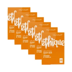 Ethique Uplifting Orange & Vanilla Soap Bars - 120g (Pack of 6)