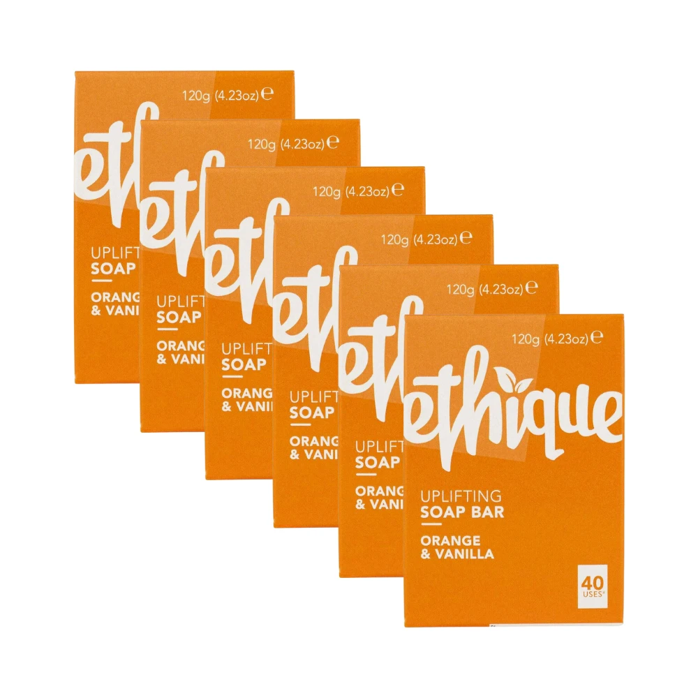 Ethique Uplifting Orange & Vanilla Soap Bars - 120g (Pack of 6) 3 Ethique Uplifting Orange & Vanilla Soap Bars - 120g (Pack of 6)