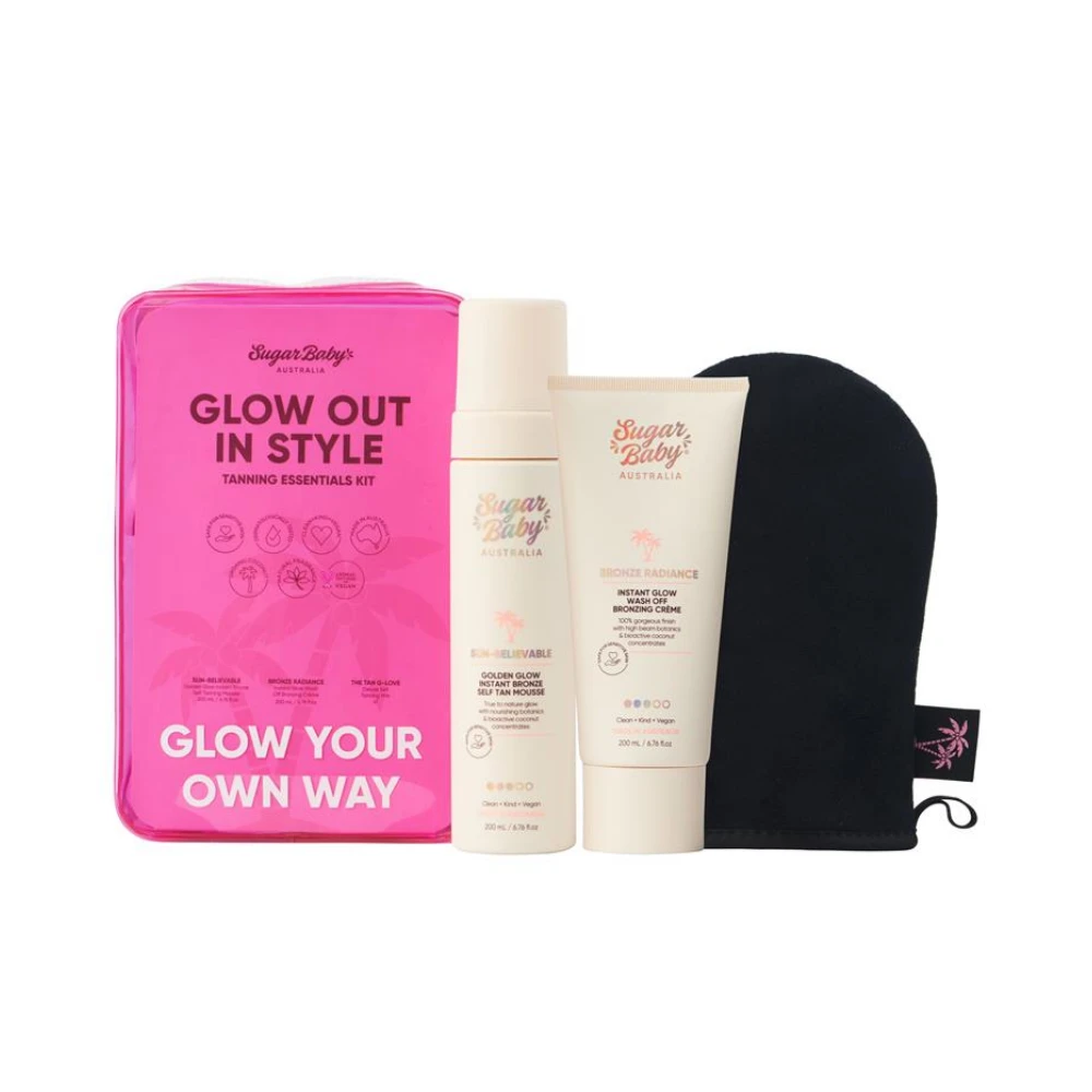 SugarBaby Glow Out In Style Tanning Essentials Kit 3 SugarBaby Glow Out In Style Tanning Essentials Kit