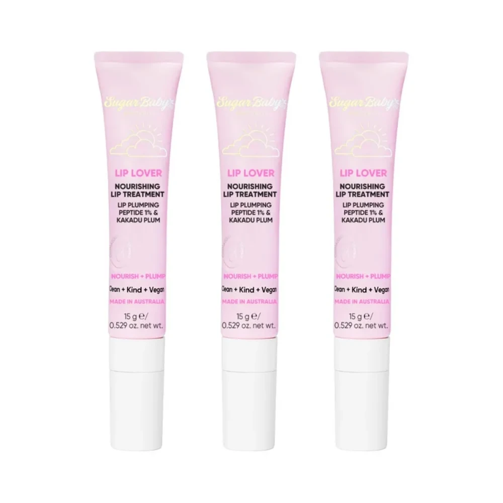 3 X SugarBaby Lip Lover Nourishing Lip Treatment 15g 3 3 X SugarBaby Lip Lover Nourishing Lip Treatment 15g
