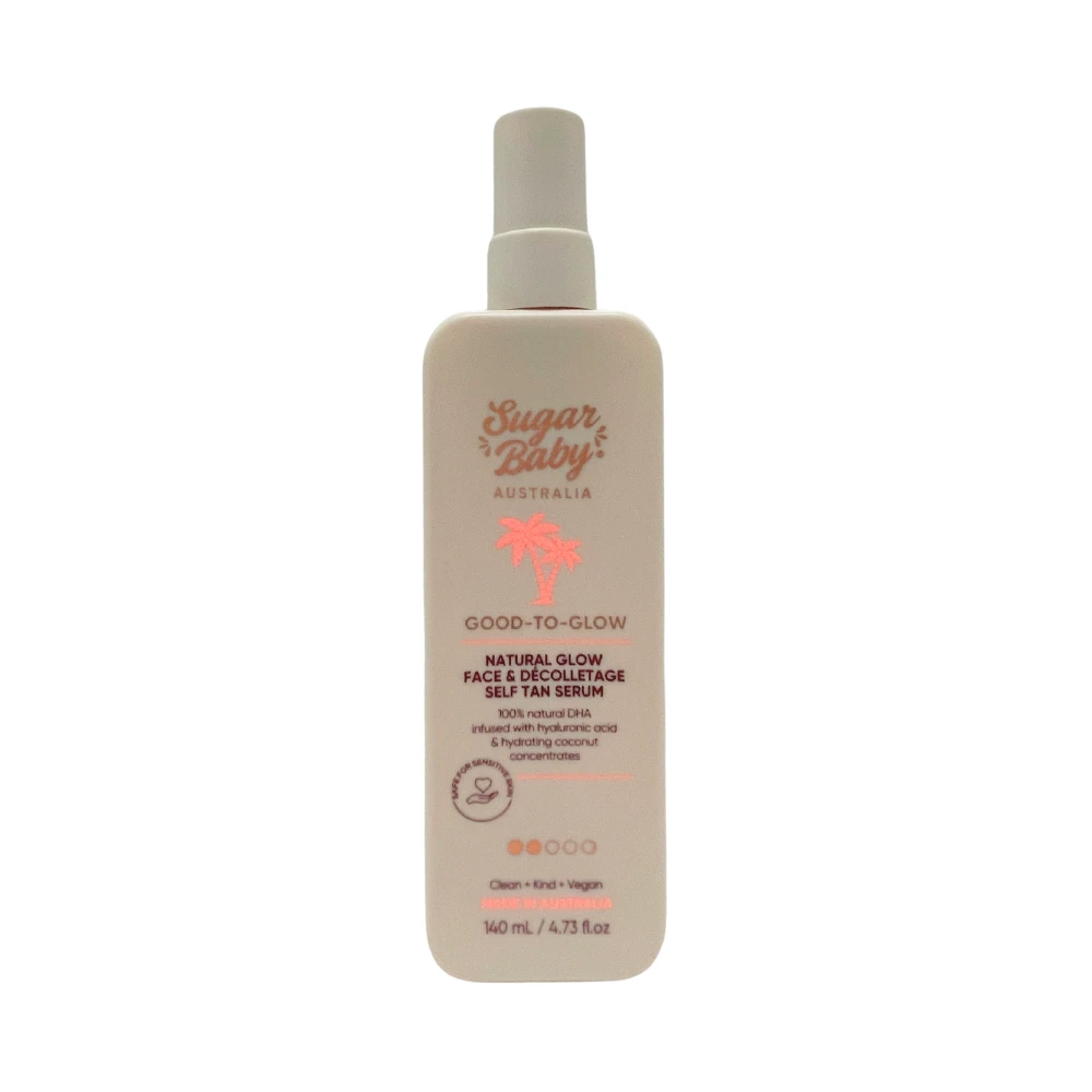 SugarBaby Good-To-Glow Natural Glow Face & Decolletage Self Tan Serum - 140mL (3 Pack) 4 SugarBaby Good-To-Glow Natural Glow Face & Decolletage Self Tan Serum - 140mL (3 Pack) - Image 2