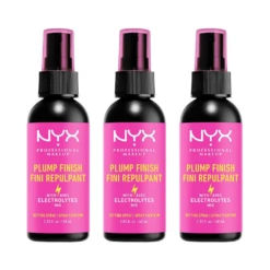 NYX Professional Makeup Plump Finish Setting Spray 60ml - 3-Pack Bundle