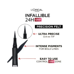 L’Oréal Paris L'Oreal Paris Infaillible Grip 24H Precision Felt Eye Liner 1.2mL - 02 Brown 8 L’Oréal Paris L'Oreal Paris Infaillible Grip 24H Precision Felt Eye Liner 1.2mL - 02 Brown -On Trend Beauty OTB 4655.alt 2