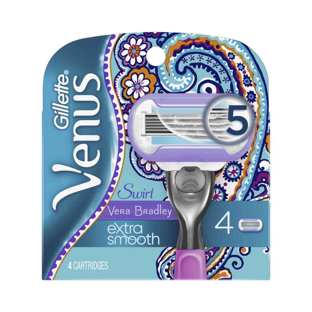 Gillette Venus x Vera Bradley Extra Smooth Blade Refills - 12 Count (3 x 4-Pack Bundle) 4 Gillette Venus x Vera Bradley Extra Smooth Blade Refills - 12 Count (3 x 4-Pack Bundle) - Image 2