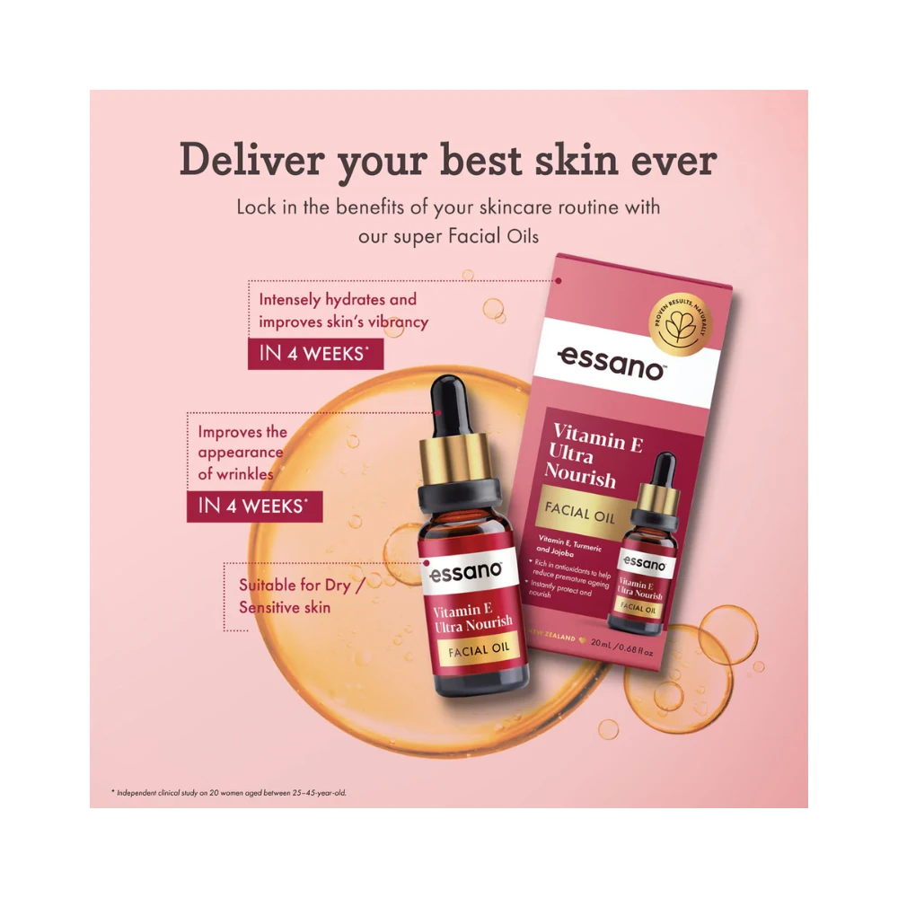 Essano Vitamin E Ultra Nourish Facial Oil 20mL 6 Essano Vitamin E Ultra Nourish Facial Oil 20mL - Image 4