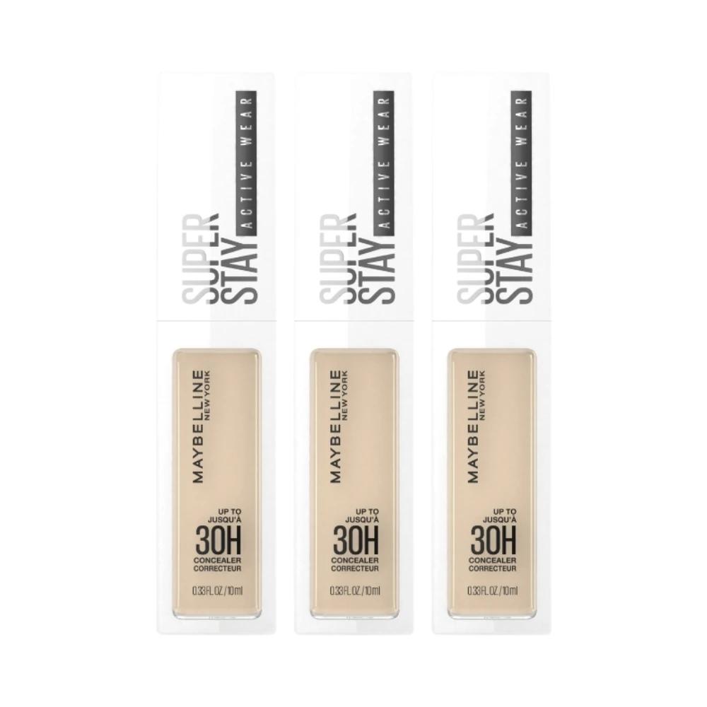 Maybelline SuperStay Active Wear 30H Concealer - 15 Light (3 Pack Bundle) 3 Maybelline SuperStay Active Wear 30H Concealer - 15 Light (3 Pack Bundle)