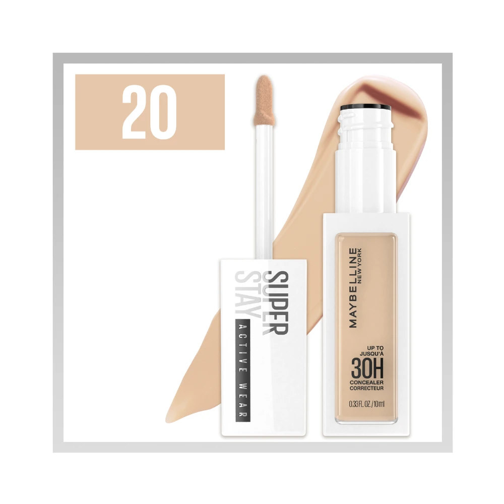 Maybelline SuperStay Active Wear 30HR Concealer, Shade 20 Sand (3 Pack) 6 Maybelline SuperStay Active Wear 30HR Concealer, Shade 20 Sand (3 Pack) - Image 4