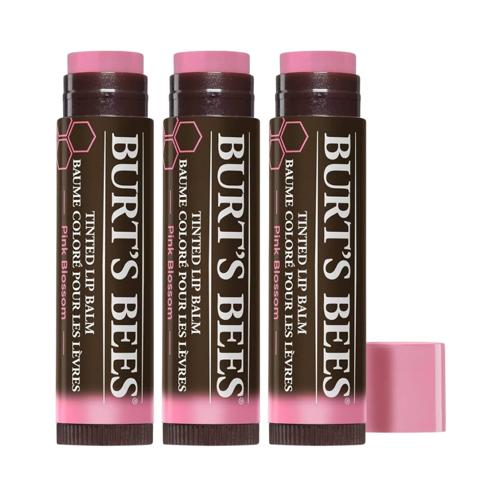 3 X Burt's Bees Tinted Lip Balm 4.25g - Pink Blossom 3 3 X Burt's Bees Tinted Lip Balm 4.25g - Pink Blossom