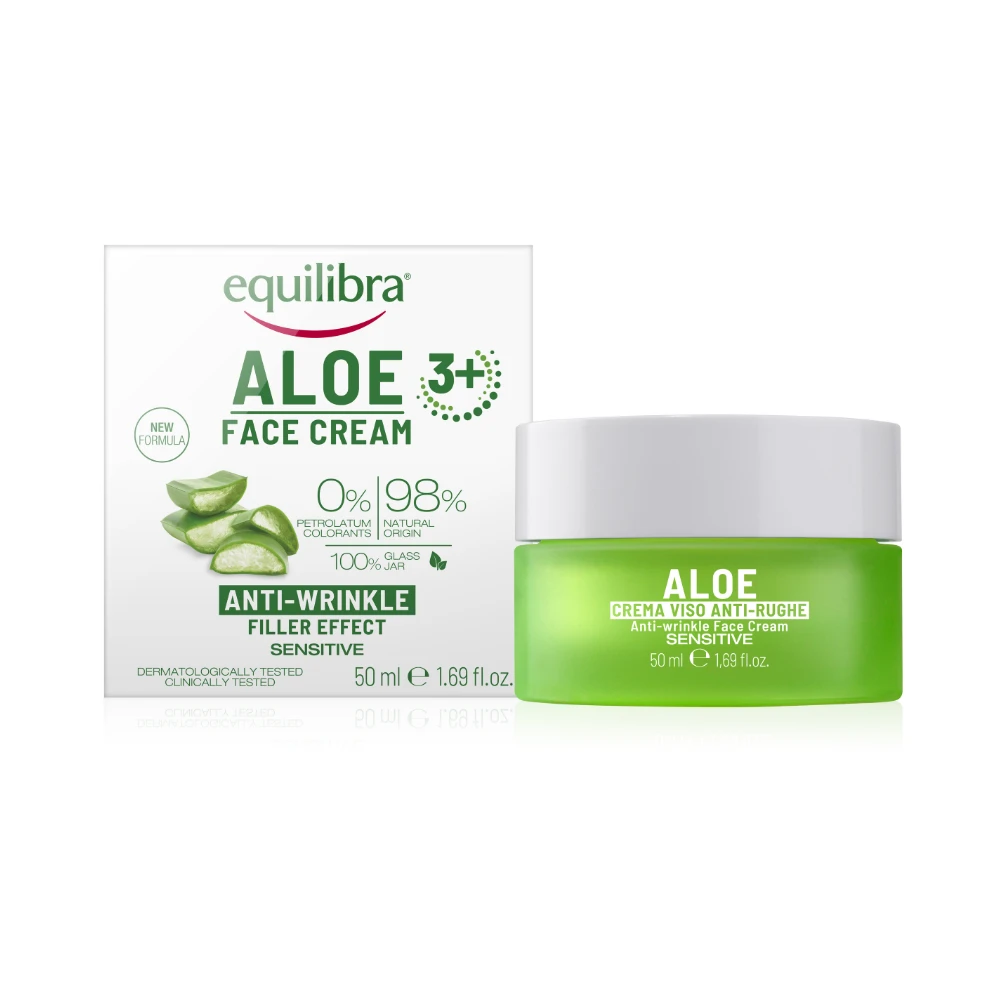 Equilibra Aloe Vera Anti-Wrinkle Face Cream 50mL 3 Equilibra Aloe Vera Anti-Wrinkle Face Cream 50mL