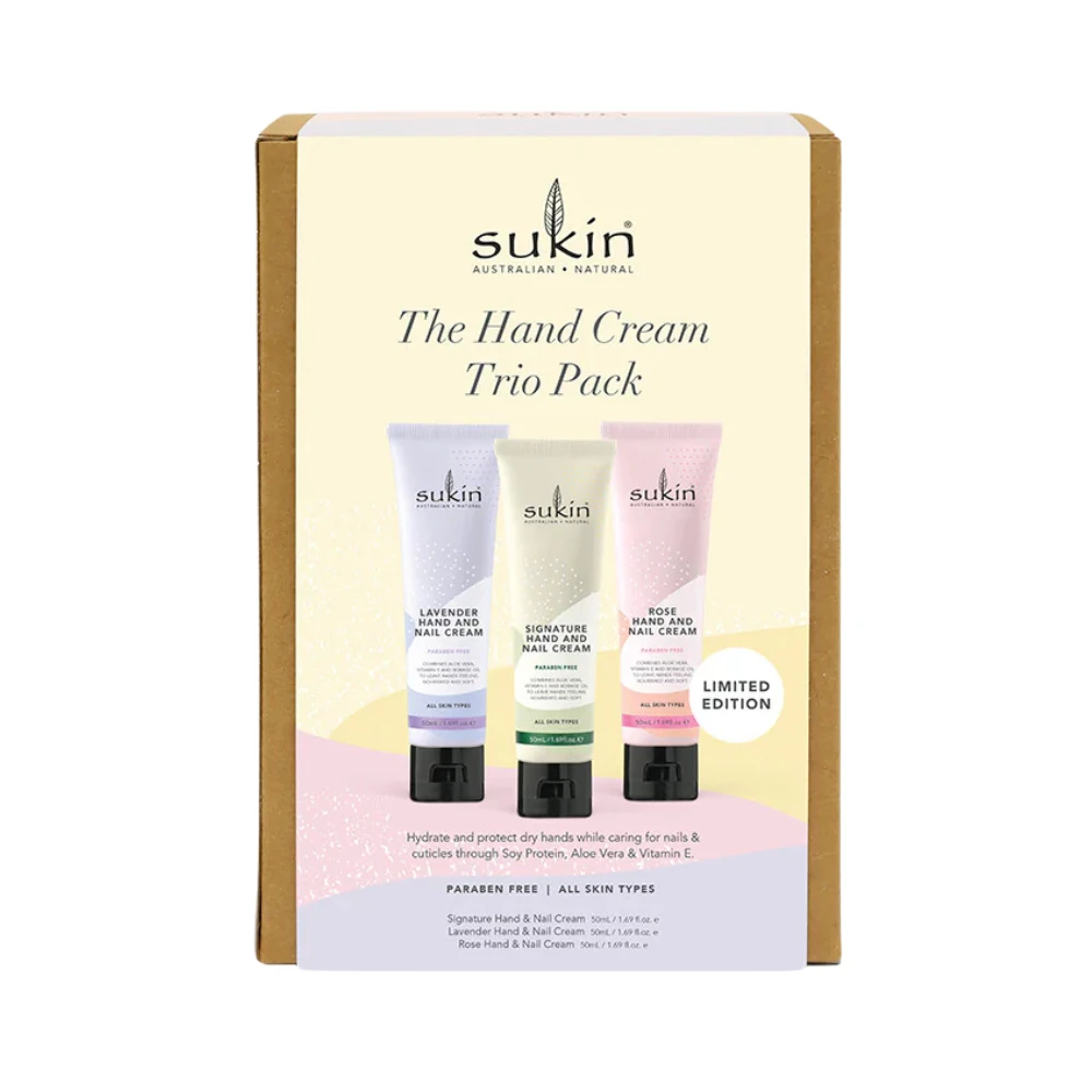 Sukin The Hand Cream Trio Pack - 3 x 50ml Natural Hand & Nail Gift Set 3 Sukin The Hand Cream Trio Pack - 3 x 50ml Natural Hand & Nail Gift Set