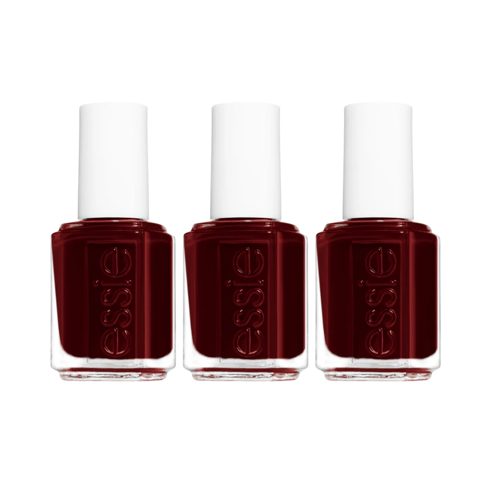 Essie Nail Polish 50 Bordeaux - 13.5mL Deep Red Wine 3-Pack Bundle 3 Essie Nail Polish 50 Bordeaux - 13.5mL Deep Red Wine 3-Pack Bundle