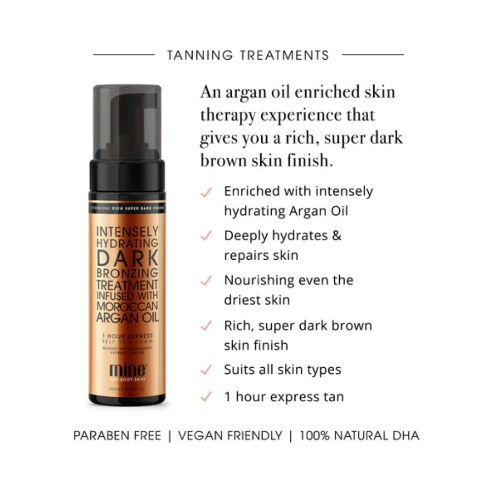 MineTan Moroccan Self Tan Foam 200mL - Intense Hydrating Bronzer 4 MineTan Moroccan Self Tan Foam 200mL - Intense Hydrating Bronzer - Image 2