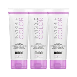MineTan Invisible Color Everyday Glow Gradual Tan Lotion - 3 x 200mL