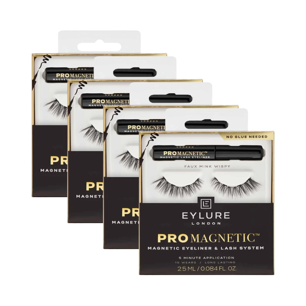 Eylure London Pro Magnetic Eyeliner & Lash System - Faux Mink Wispy (4 Pack) 3 Eylure London Pro Magnetic Eyeliner & Lash System - Faux Mink Wispy (4 Pack)