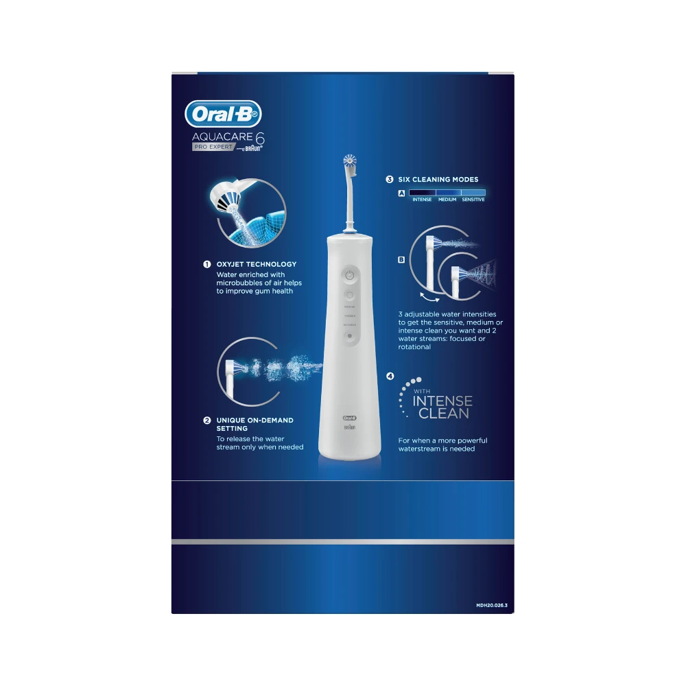 Oral-B AquaCare 6 Pro Expert Portable Water Flosser with Oxyjet Technology 4 Oral-B AquaCare 6 Pro Expert Portable Water Flosser with Oxyjet Technology - Image 2