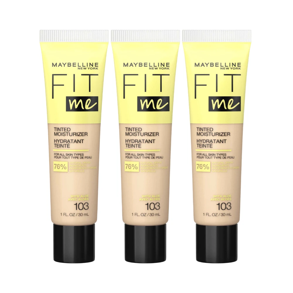 3 X Maybelline Fit Me Tinted Moisturizer 30mL - 103 3 3 X Maybelline Fit Me Tinted Moisturizer 30mL - 103