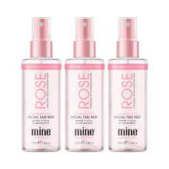 MineTan Rose Illuminating Facial Tan Mist with Rosewater (3 x 100mL)