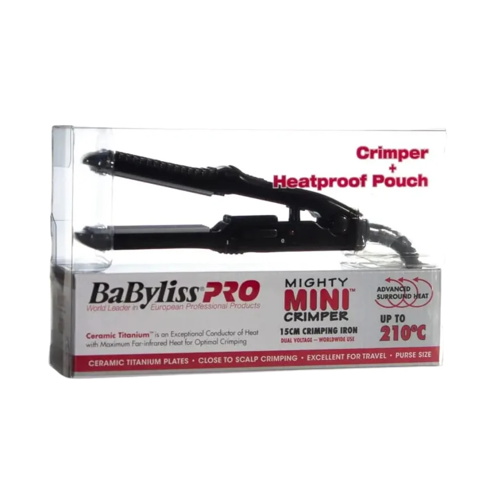 BaBylissPRO Mighty Mini 15cm Crimper - Black 4 BaBylissPRO Mighty Mini 15cm Crimper - Black - Image 2