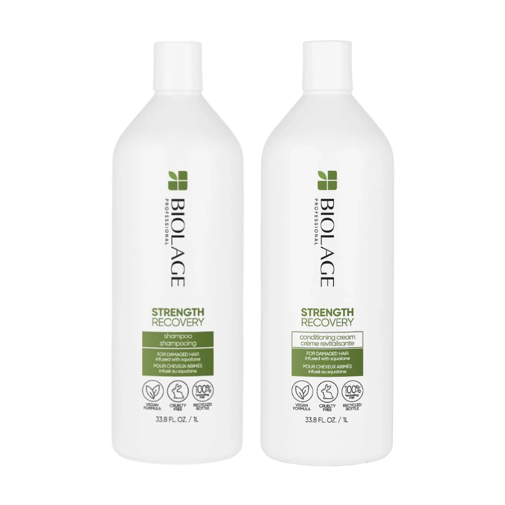 Matrix Biolage Strength Recovery Shampoo & Conditioning Cream 1 Litre (1000mL) Duo 3 Matrix Biolage Strength Recovery Shampoo & Conditioning Cream 1 Litre (1000mL) Duo