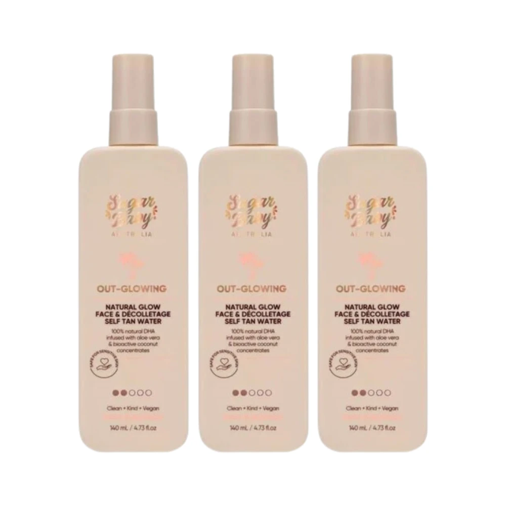 SugarBaby Out Glowing Natural Glow Face & Decolletage Self Tan Water - 3 Pack 3 SugarBaby Out Glowing Natural Glow Face & Decolletage Self Tan Water - 3 Pack