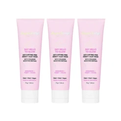 3 X SugarBaby Say Hello To Glow Detoxifying Pink Desert-Clay Mask 75g