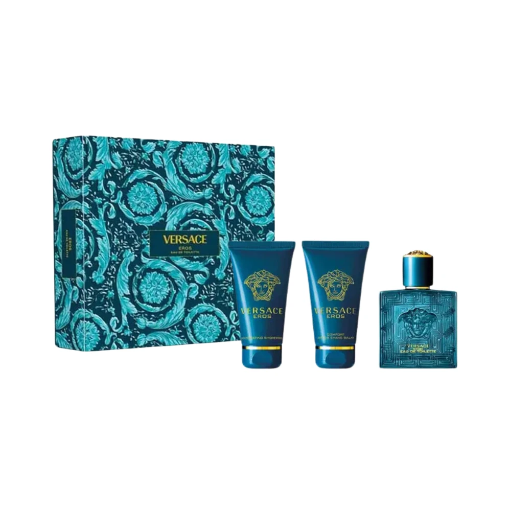 Versace Eros Pour Homme 3 Piece Fragrance Gift Set 3 Versace Eros Pour Homme 3 Piece Fragrance Gift Set