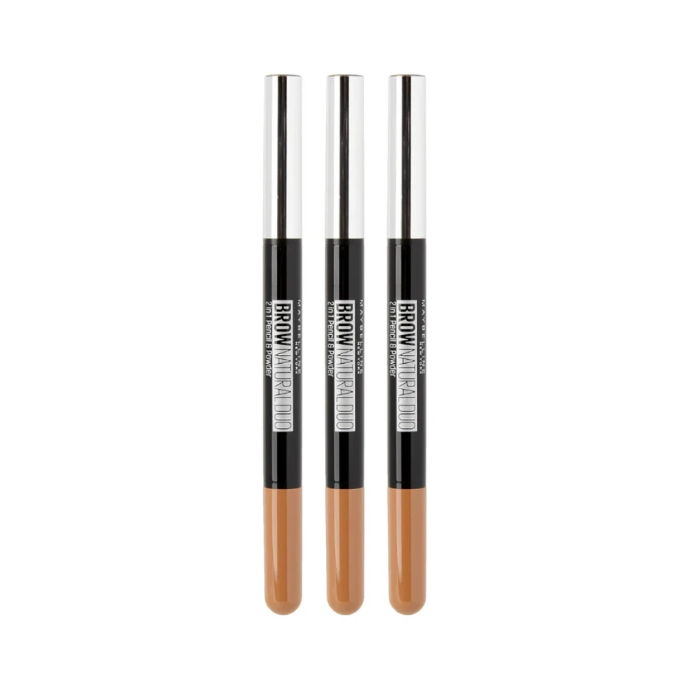 Maybelline Brow Natural Duo 2-in-1 Pencil and Powder - Light Brown (3 Pack) 3 Maybelline Brow Natural Duo 2-in-1 Pencil and Powder - Light Brown (3 Pack)