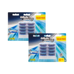 Gillette Mach3 Turbo Replacement Razor Cartridges - 16 Pack Bundle