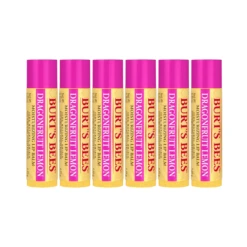 6 X Burt's Bees Dragonfruit Lemon Lip Balm 4.25g