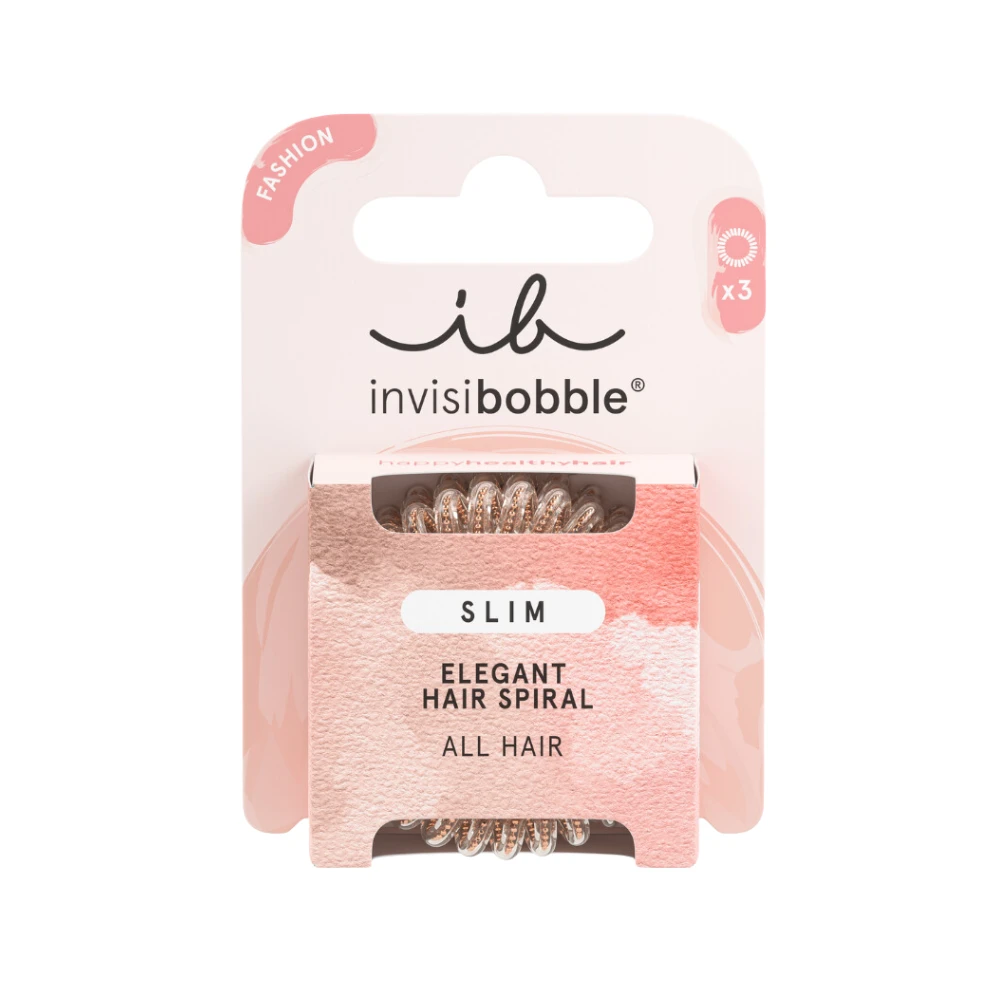 Invisibobble® Invisibobble Slim Elegant Spiral Traceless Hair Ties 3Pk - Of Bronze And Beads 4 Invisibobble® Invisibobble Slim Elegant Spiral Traceless Hair Ties 3Pk - Of Bronze And Beads - Image 2