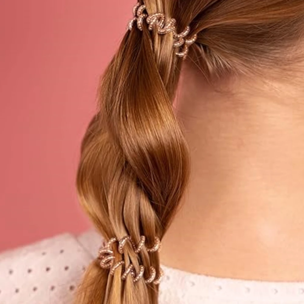 Invisibobble® Invisibobble Slim Elegant Spiral Traceless Hair Ties 3Pk - Of Bronze And Beads 6 Invisibobble® Invisibobble Slim Elegant Spiral Traceless Hair Ties 3Pk - Of Bronze And Beads - Image 4