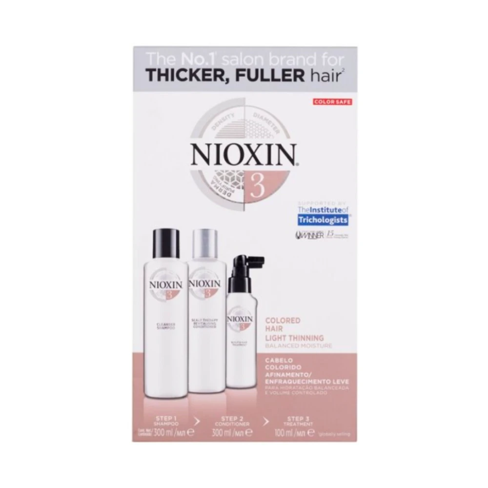 Nioxin System 3 Kit for Colored Hair & Light Thinning - Full Size 3-Step System 4 Nioxin System 3 Kit for Colored Hair & Light Thinning - Full Size 3-Step System - Image 2