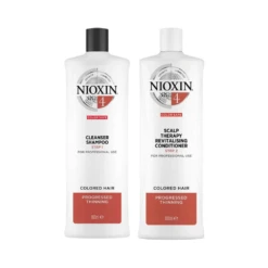 Nioxin System 4 Cleanser Shampoo & Revitalising Conditioner 1L Duo
