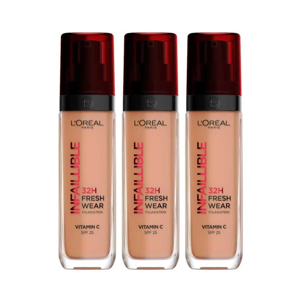 L'Oréal Paris Infaillible 32H Fresh Wear Liquid Foundation 3-Pack - Shade 300 3 L'Oréal Paris Infaillible 32H Fresh Wear Liquid Foundation 3-Pack - Shade 300