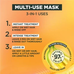 Garnier Fructis Hair Food Mask 3-Pack - Nourishing Banana 390mL x 3 -On Trend Beauty OTB 5800.alt 5