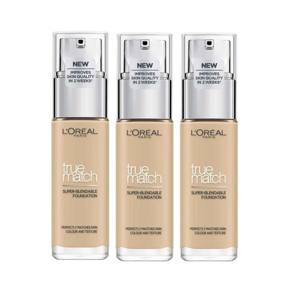 L’Oréal Paris True Match Super Blendable Liquid Foundation 3-Pack - 1.5.N Linen 3 L’Oréal Paris True Match Super Blendable Liquid Foundation 3-Pack - 1.5.N Linen